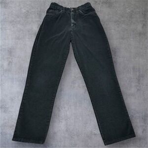EXP Express Black Corduroy Pants Womens Petite Y2K Straight Leg